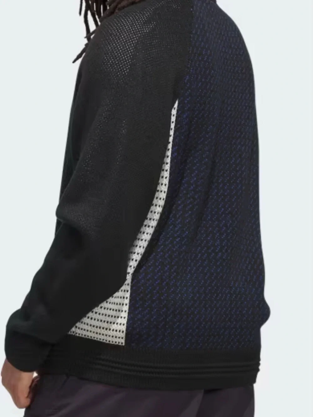 Adidas Men's Shmoofoil Sweater Black and Navy Crewneck Sweater